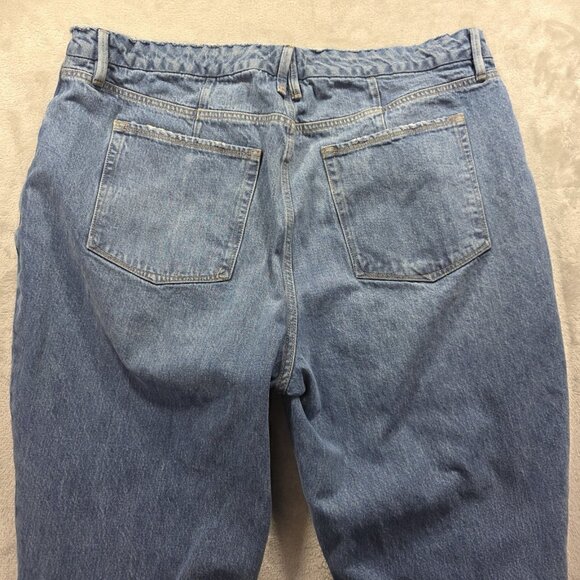 Good American Jeans Womens Size 18 Medium Wash Good 90's Straight Leg GNIC999T - Picture 3 of 10